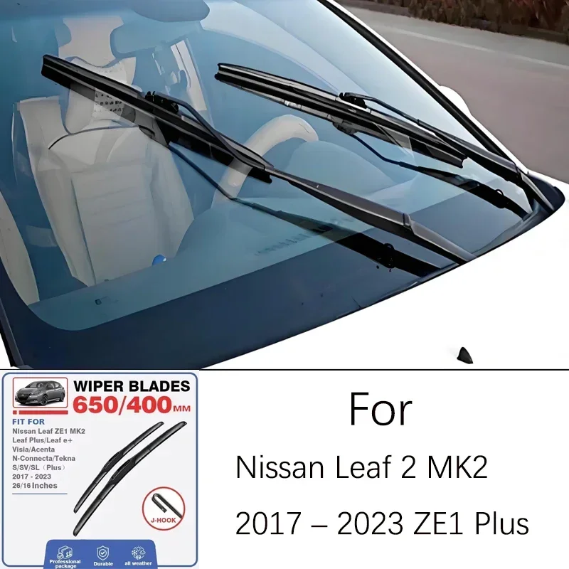 

Windshield Window Brush 26 16 Inch Rubber Front Wiper Blade Accessories For Nissan Leaf 2 MK2 2017-2023 2018 2019 ZE1 Plus
