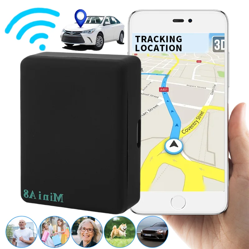 New A8 GPS Locator Anti-theft and Anti-loss Locator Car Kit Tracking Device Mini Pet Car SIM Information Locator Adapter