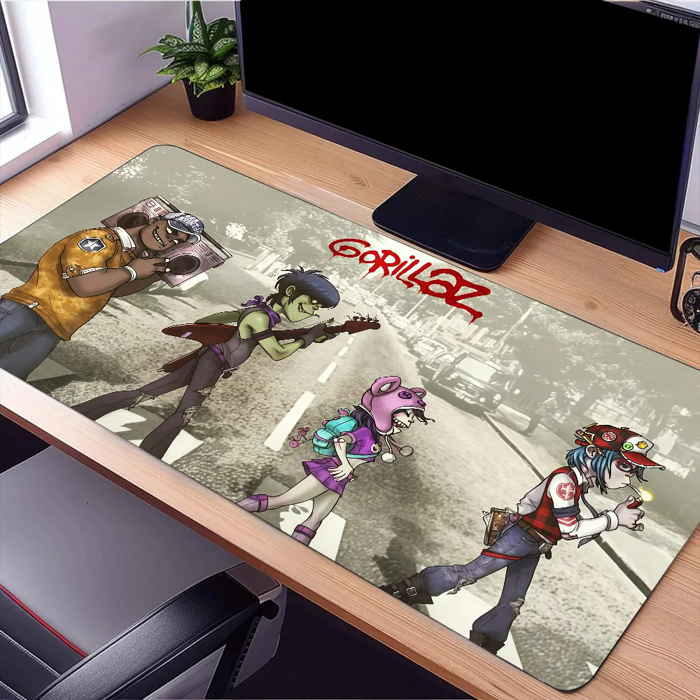 Virtual band Demon Days G-Gorillaz q Mouse Pad Large Desk Mat Keyboard Ergonomic Office Rubber PC Non-slip Anti-fray Home Custom