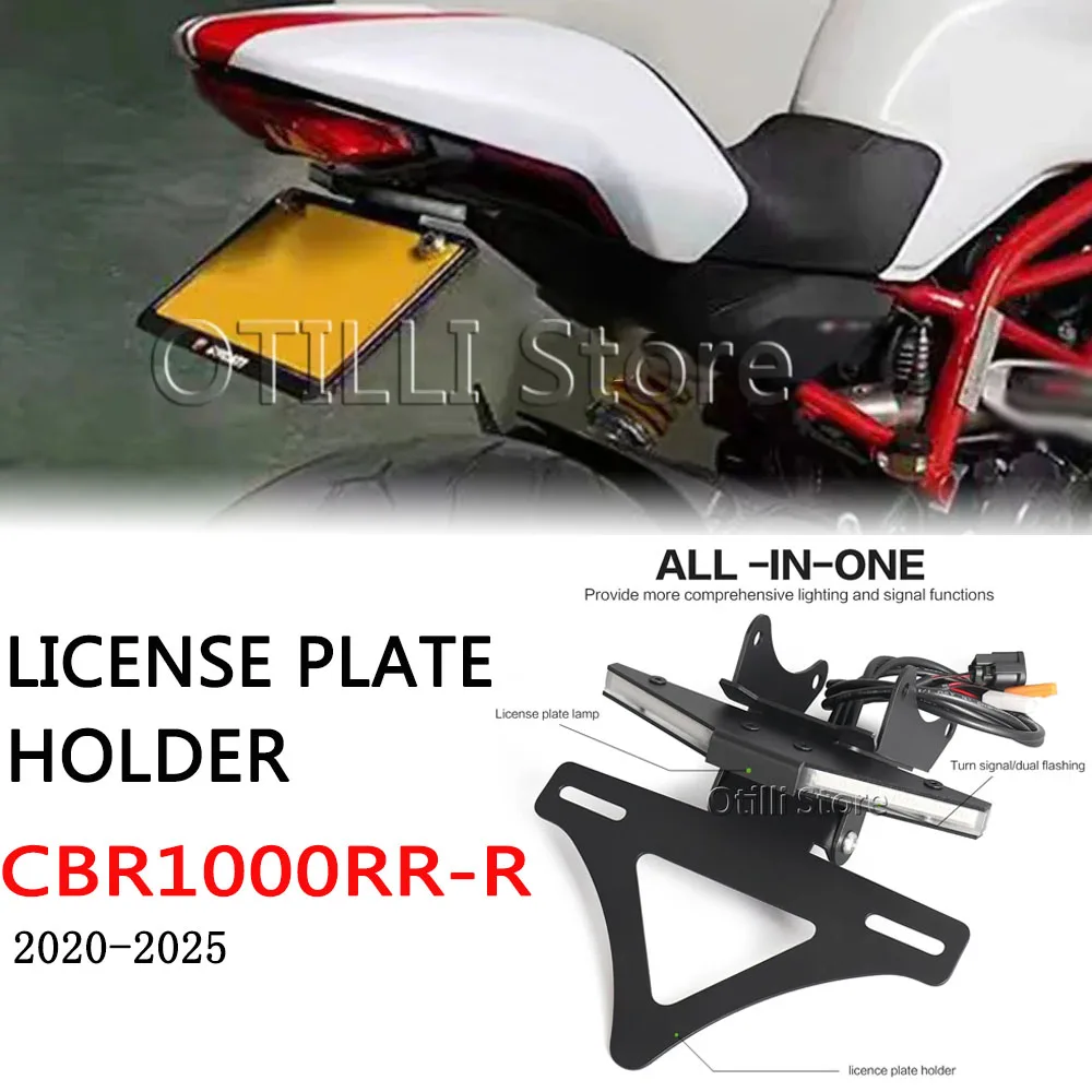 

Motorcycle Rear Short Tail Stock Tidy License Plate Holder Tailstock Bracket Kit For Honda CBR1000RR CBR 1000 RR-R 2020-2025