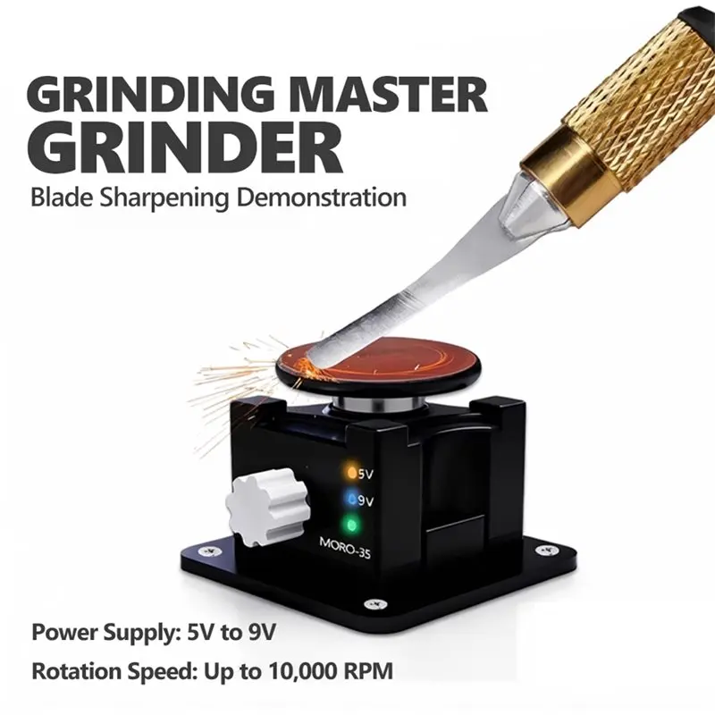 A55F-MORO-35 Disc Polishing Grinding Machine For Tweezers Blades Test Probes Repair Tools Metal Wood Jade Grinding Tool