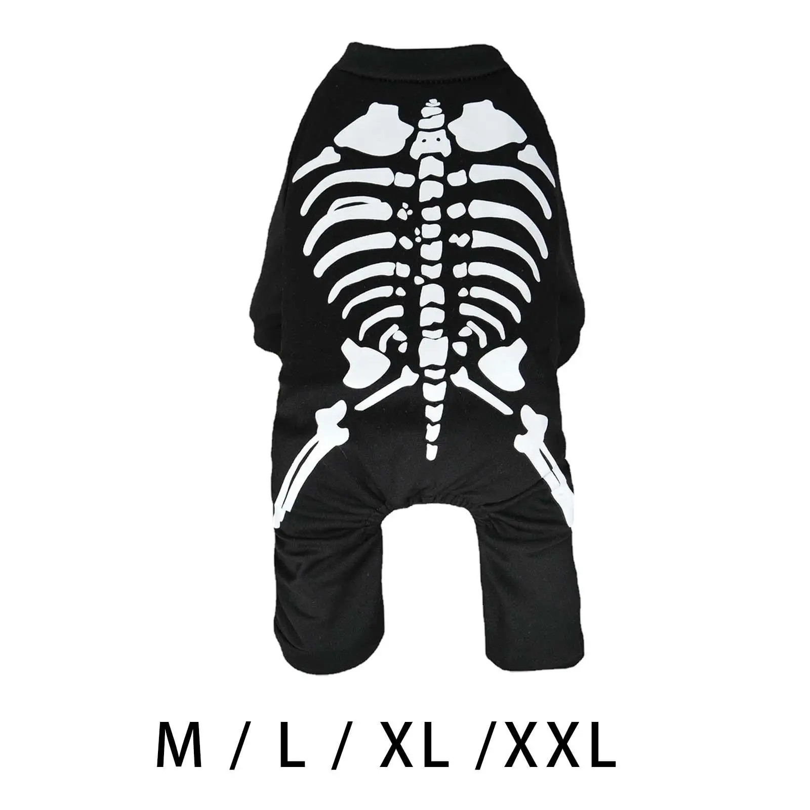 Halloween Dog Skeleton Costume Jumpsuit Fancy Dress Decorations Apparel for Dogs