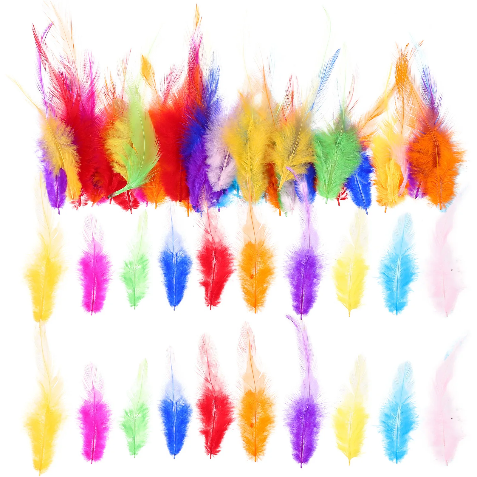 

100pcs Colorful For Crafts Diy Plumes Natural Goose Bulk Material Dream Catcher Wall Decor Vase Arrangement Party