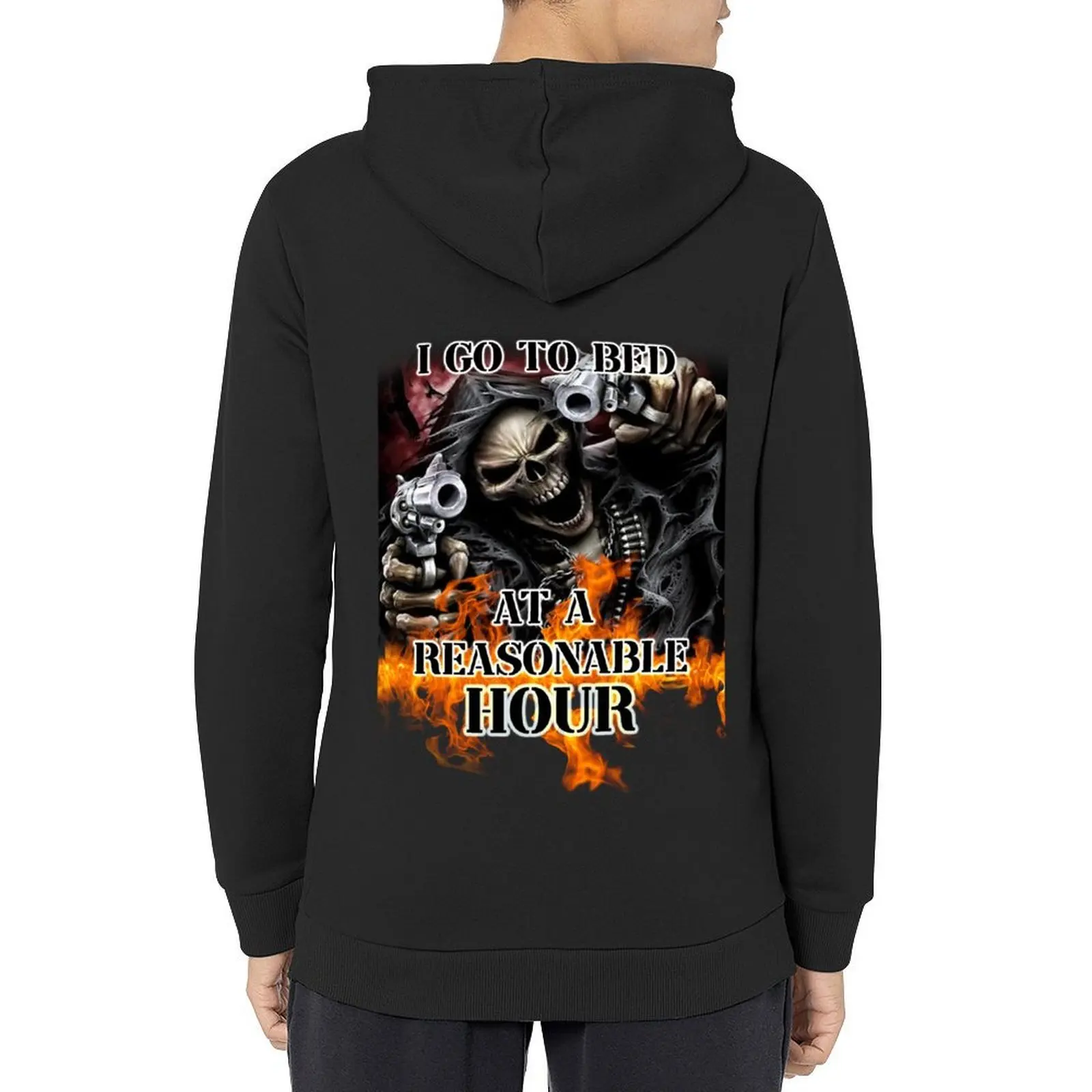 

i go to bed at a reasonable hour Hoodie mens designer clothes men clothes men clothing graphic t shirts men hoodies for