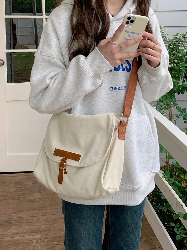 CGCBAG Casual Lage Capacity Canvas Tote Bag Women Fashion Simple Commuting Cross Bag Female Designer Aesthetic Shoulder Bag