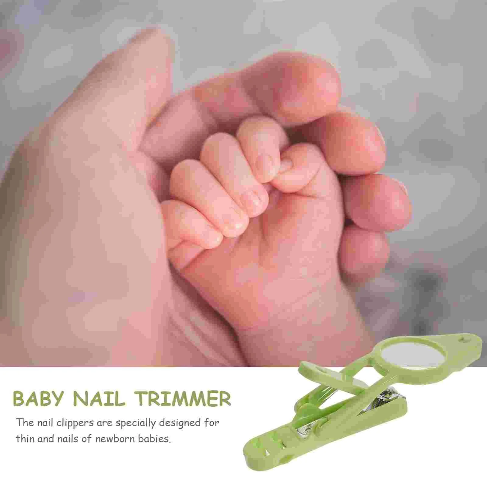 Portable Baby Nail Clippers Adorable Nail Cutters Creative Baby Nail Trimmer Stylish Baby Nail Care Tool for Baby Use (Green)