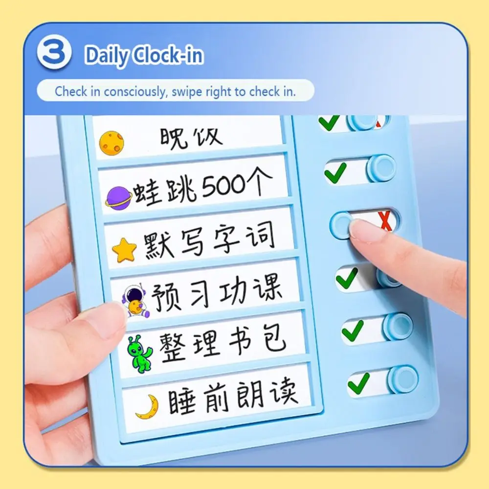 New Plastic My Chores Checklist Detachable Reusable Chores Chart Self-discipline My Chores Self-discipline Checklist