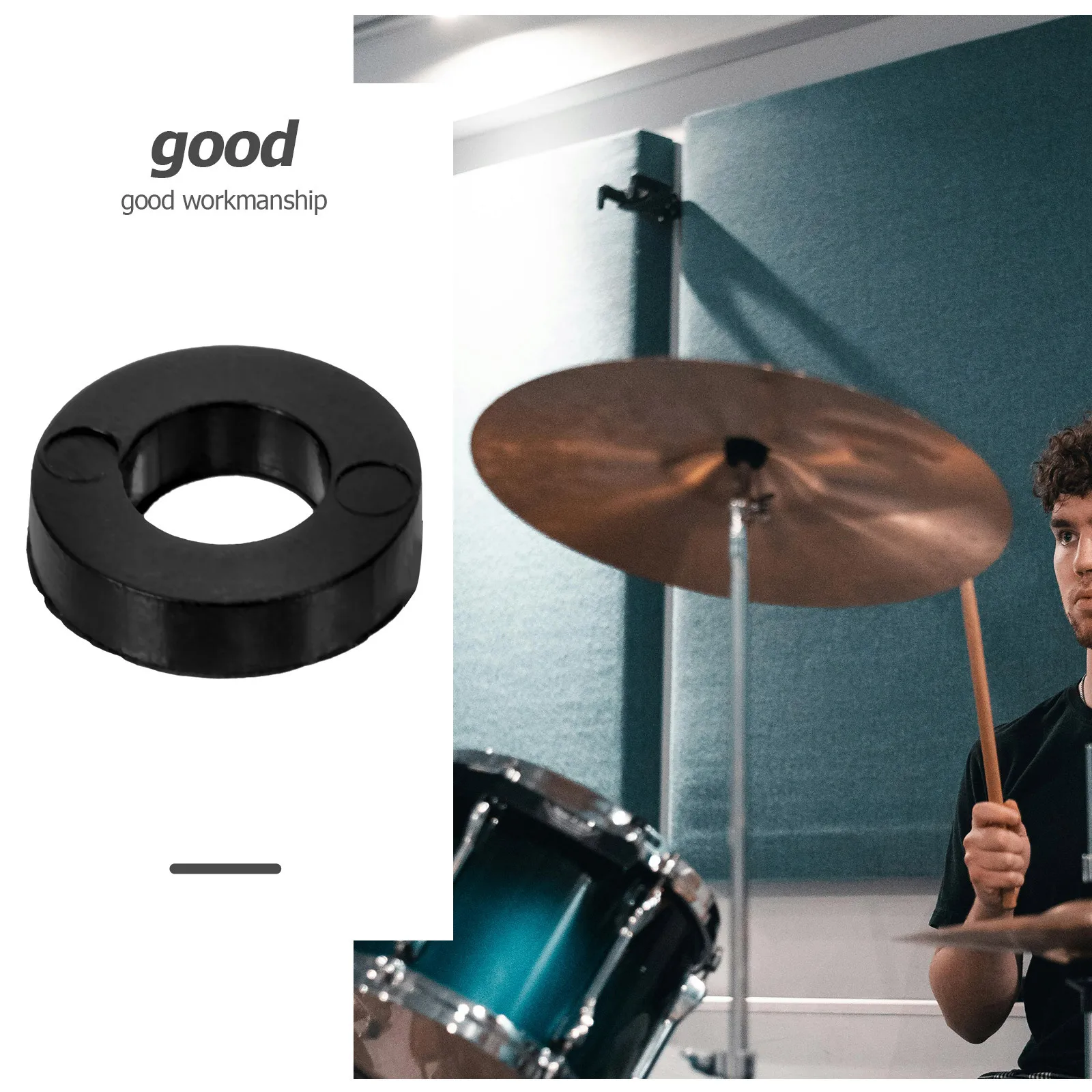 

100 Pcs Instrument Washers Drum Percussion Accessory Part Black Accessories and Parts