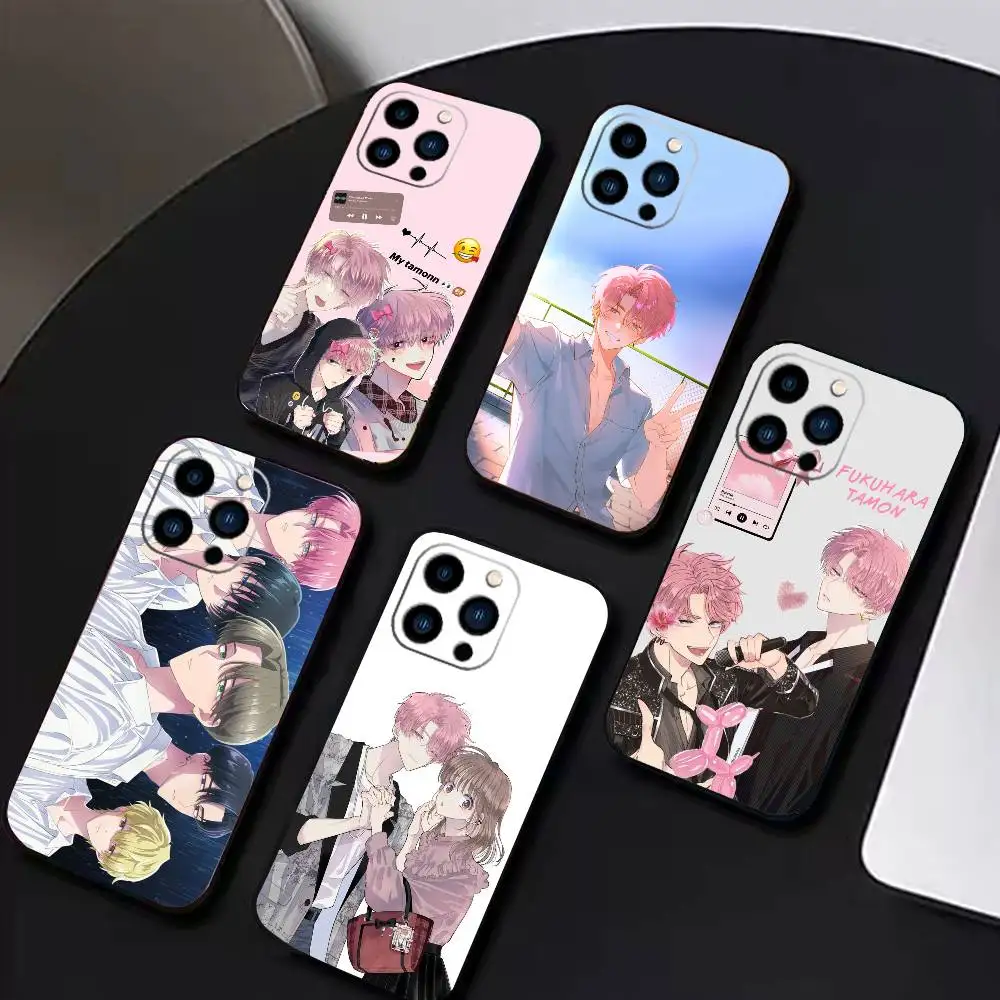 

D-Tamon's B-Side Phone Case For iPhone 17 16 15 14 13 12 Max Plus Silicone Black Cover