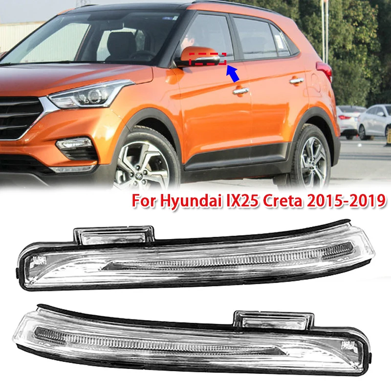 1/2pcs LED Rearview Mirror Turn Signal Light Indicator Lamp for Hyundai IX25 Creta 2015-2019