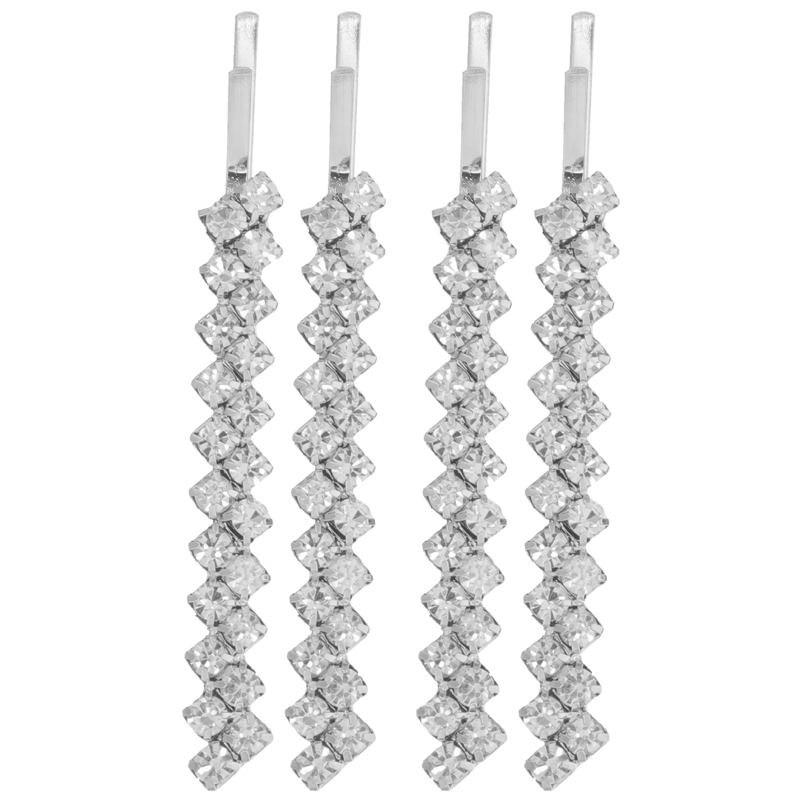 ラインストーン ヘアクリップ クリスタル ヘアピン ブライダル アクセサリー 女性用 メタル ヘアピン ゴールド シルバー