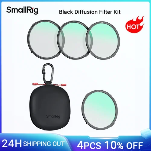 Smallrig-拡散磁気フィルターキット、マットボックス、調整可能なクランプ、1,8 & 1,4 & 1,2 & 1フィルター、4409、4411、4412 -4650、黒