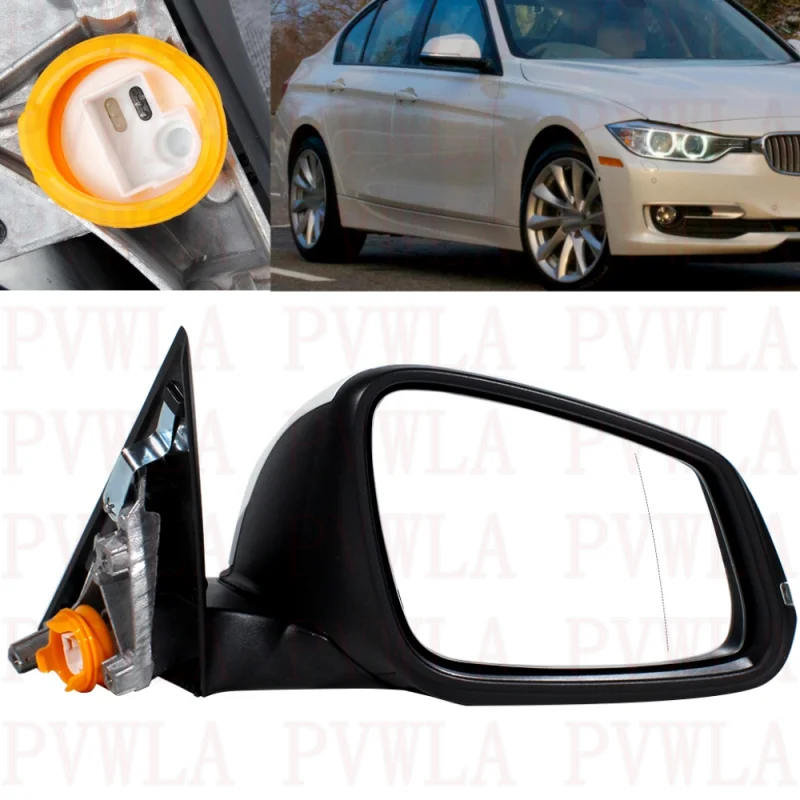 

Rearview Mirror For BMW 3 Series F35 2012 2013 2014 2015-2017 Right 5Pins White Heated Power Adjust Memory Power Fold Turn Light