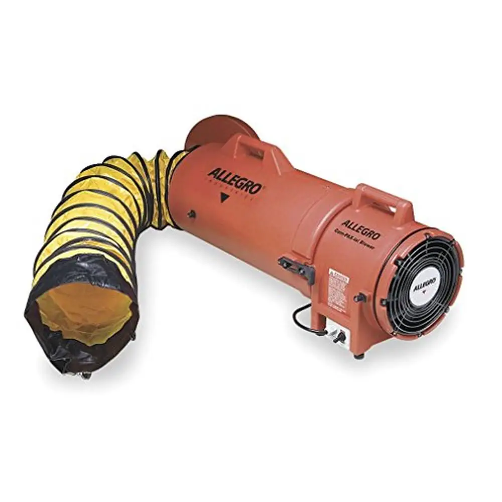 Compact Allegro Industries 9536‐15 Plastic DC Blower with Ducting and Canister 12V 1/4HP Lightweight Polyethylene Construction