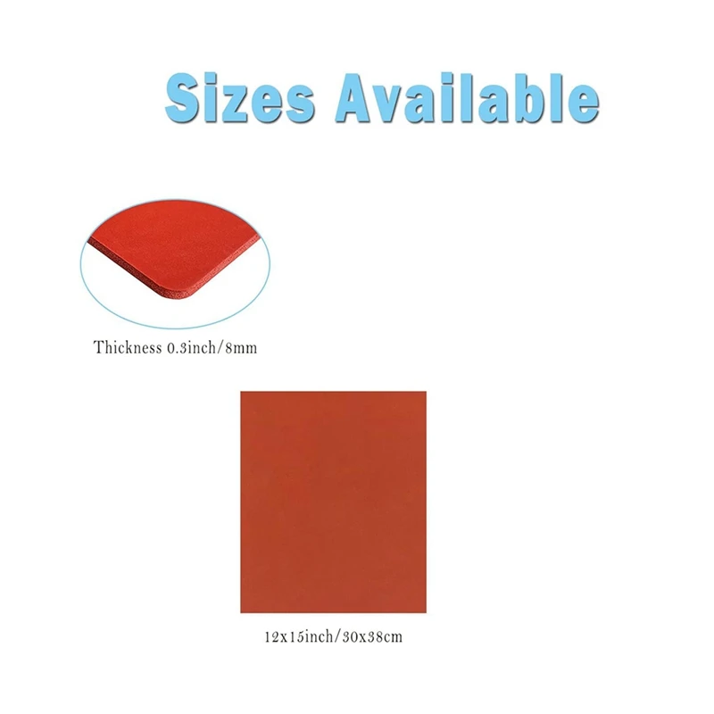 12X15 Inch Silicone Heat Press Mat Pad 0.3 Inch Thickest Sublimation Silicone Mat For Heat Press Machine Flat Heat