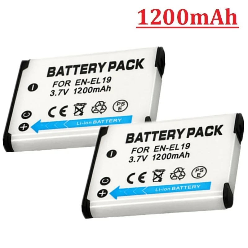 EL19 EN EL19 EN-EL19 Camera Battery 1200MAH for Nikon Coolpix S2600 S2700 S3100 S3500 S4100 S4150 S4400 S5200 S6400 S6900 W150