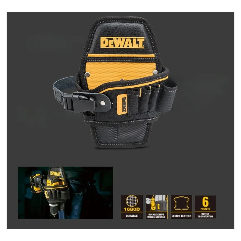 

Поясная сумка для инструментов DeWalt, портативная сумка для ремонта и ключей, утолщенная и износостойкая сумка электрика, поясная сумка для хранения