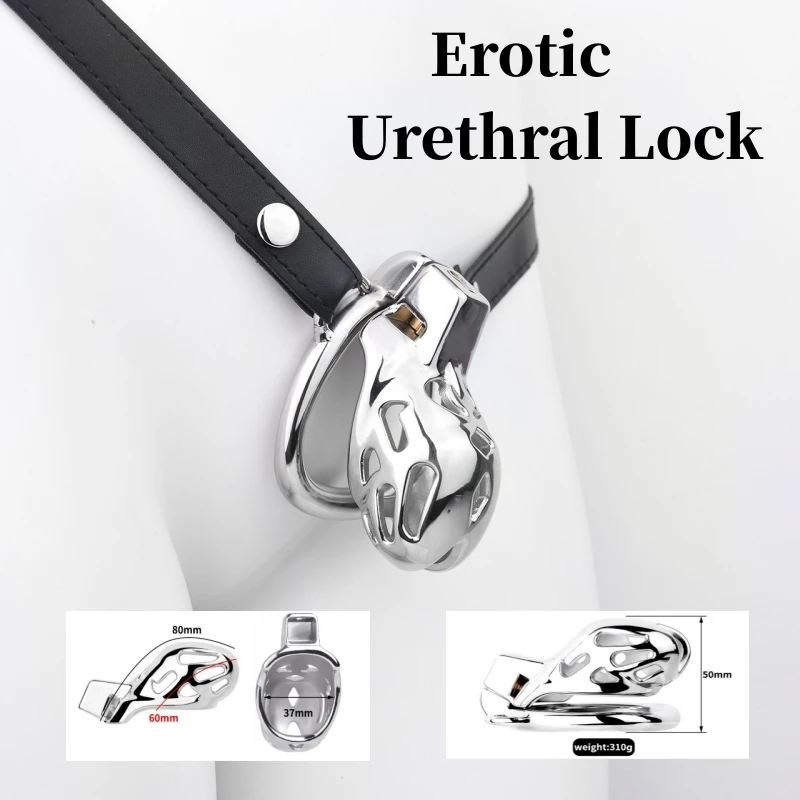 

2023 New Cobra Chastity Cage Male Stainless Steel Erotic Urethral Lock Penis Bondage Abstinence Anti Cheating Adult Sex Toys 18+