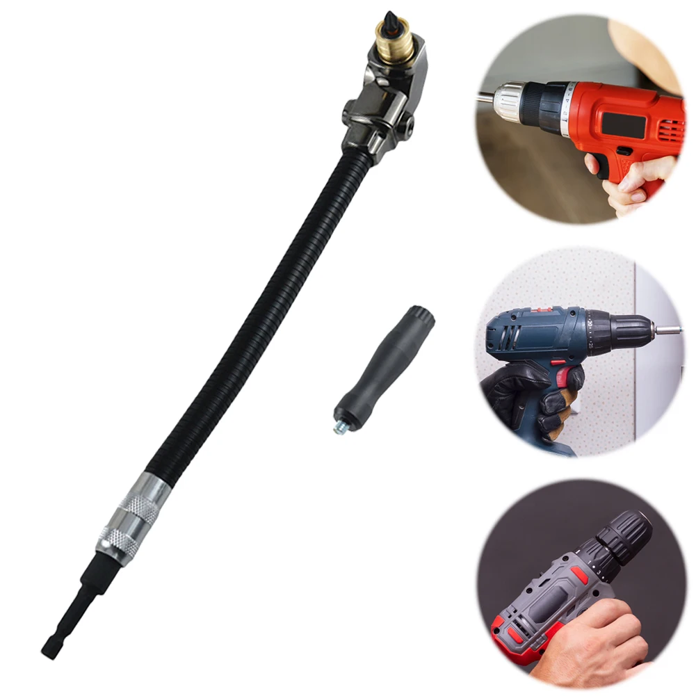 

Right Angle Electric Drill 300mm Drill Screwdriver Right Angle Attachment Flex Shaft Right Angle Electric Drill Corner Tool