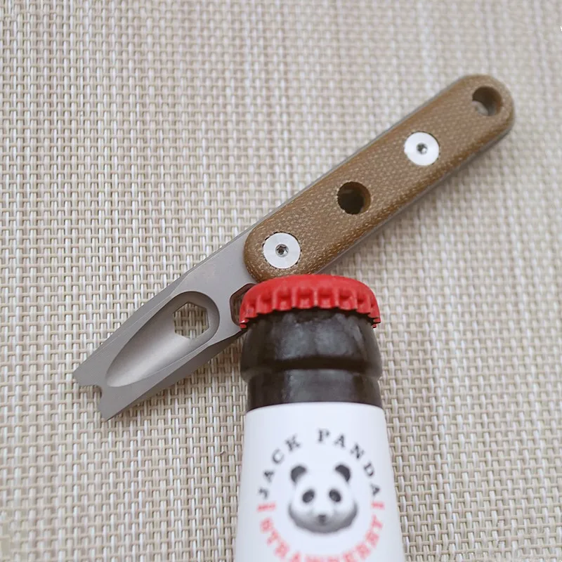 Multi Functional Titanium Alloy Outdoor EDC Pry Bar Pocket Bottle Opener Portable Back Clip Tool
