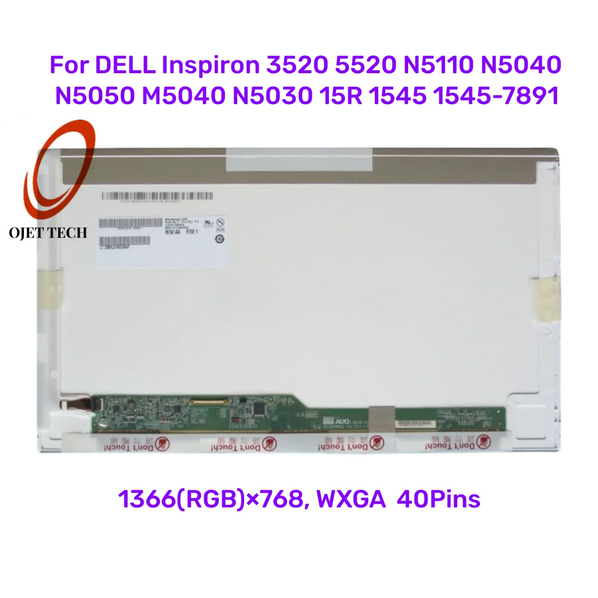 

ЖК-дисплей 15,6 ''для ноутбука DELL Inspiron 3520 5520 N5110 N5040 N5050 M5040 N5030 15R 1545 1545-7891, светодиодный экран, панель дисплея, матрица