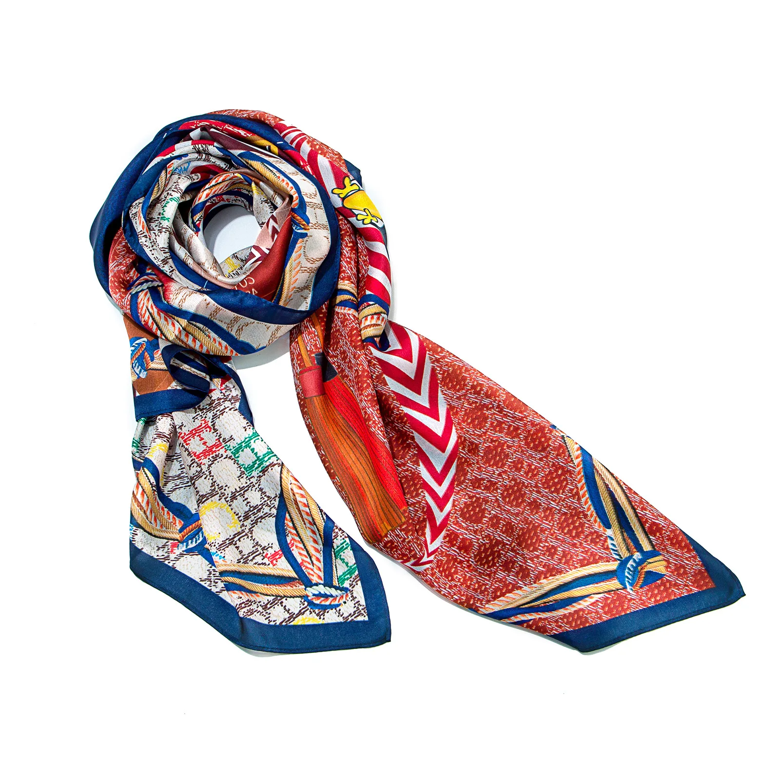 

Шелковый двусторонний платок CHHC 180x70 см, легкий, элегантный, модный, люксовый, в подарочной коробке, для женщин, коллекция 2026 года