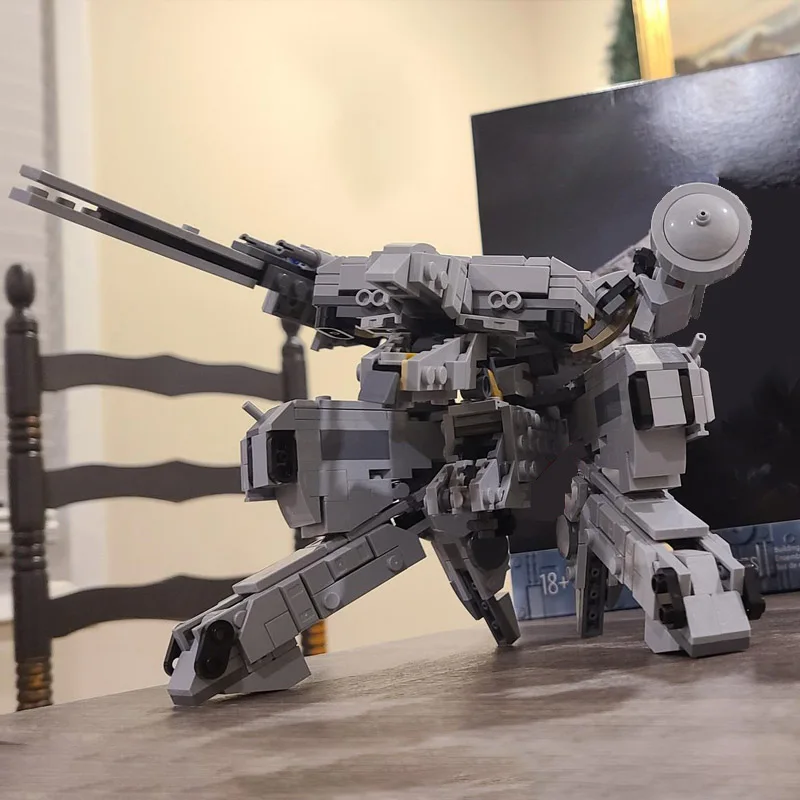 جديد MOC أيقونات سلسلة ميتال جير ريكس اللبنات نموذج لتقوم بها بنفسك تجميع الطوب الميكانيكية الروبوتات الصلبة الإبداعية الاطفال عيد الميلاد اللعب هدية