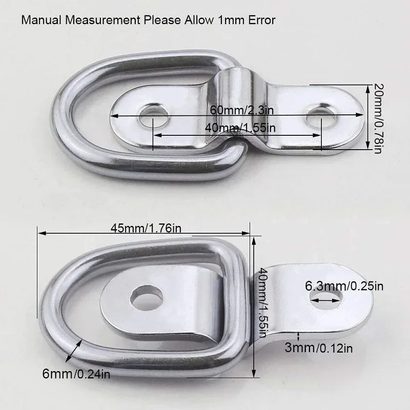 Lashing Ring Staple Cleat Tie Down Trailers For Vans Trucks Horsebox Boat Ropes Auto Fastener Clip Tie Down Ring