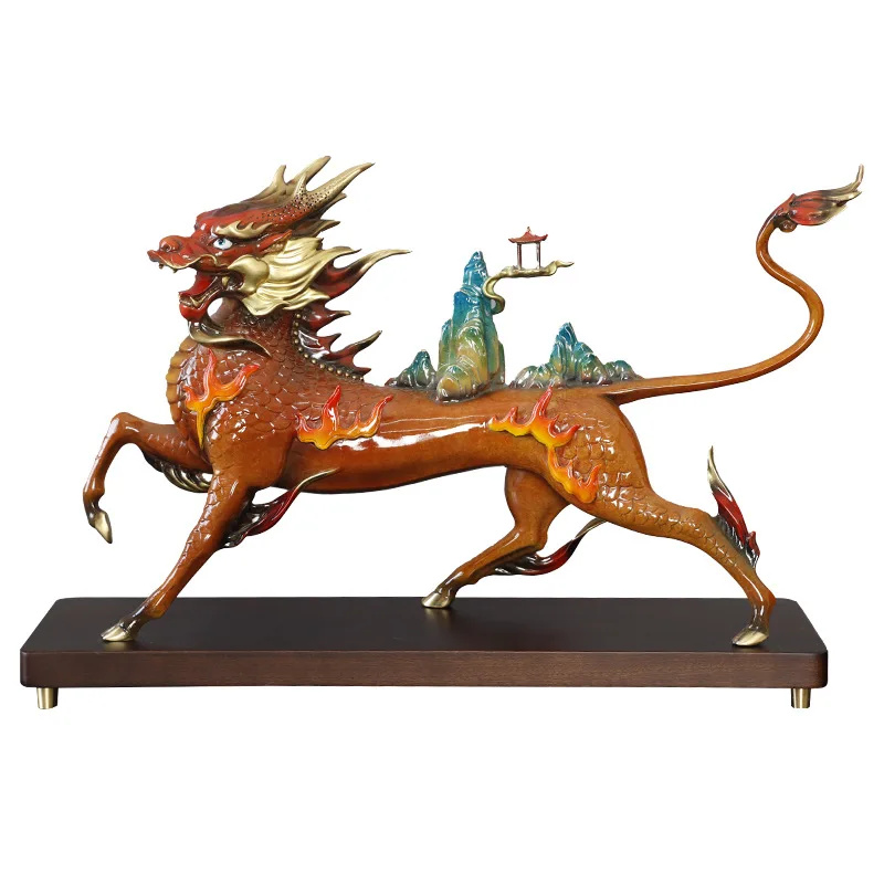 

All copper, auspicious, unicorn, ornaments, copper handicrafts