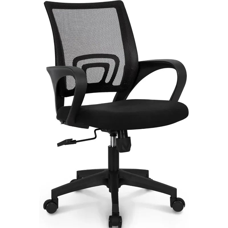 

Neo Chair Office Computer Desk Chair Gaming-Ergonomic Mid Cushion Lumbar Support with Wheels Comfortable Blue Mesh Racing