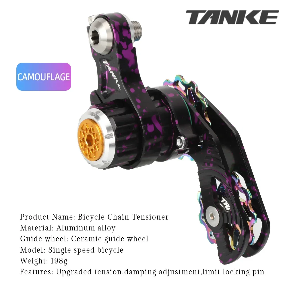 TANKE MTB Bike Chain Tensioner DJ Bicycle Single Speed Chain Guide