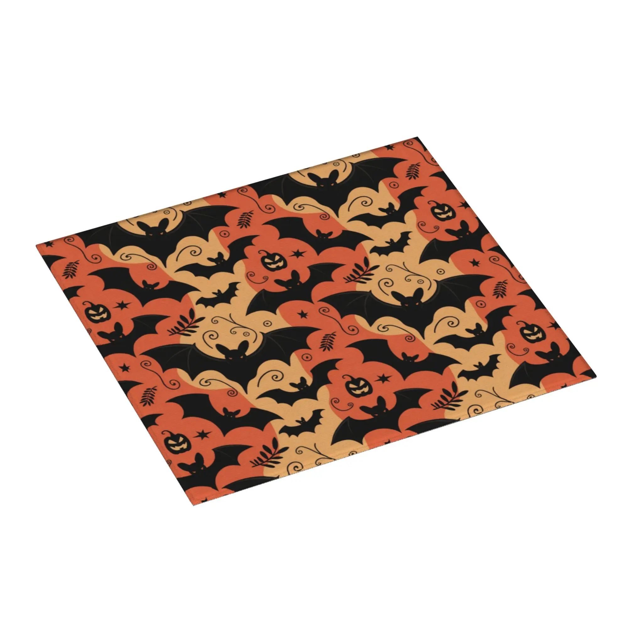 Bats Halloween Goth Occult Witch Non‑Slip Waterproof Absorbent Barware Tableware Oil Proof Bathroom Drying Mat For Kitchen
