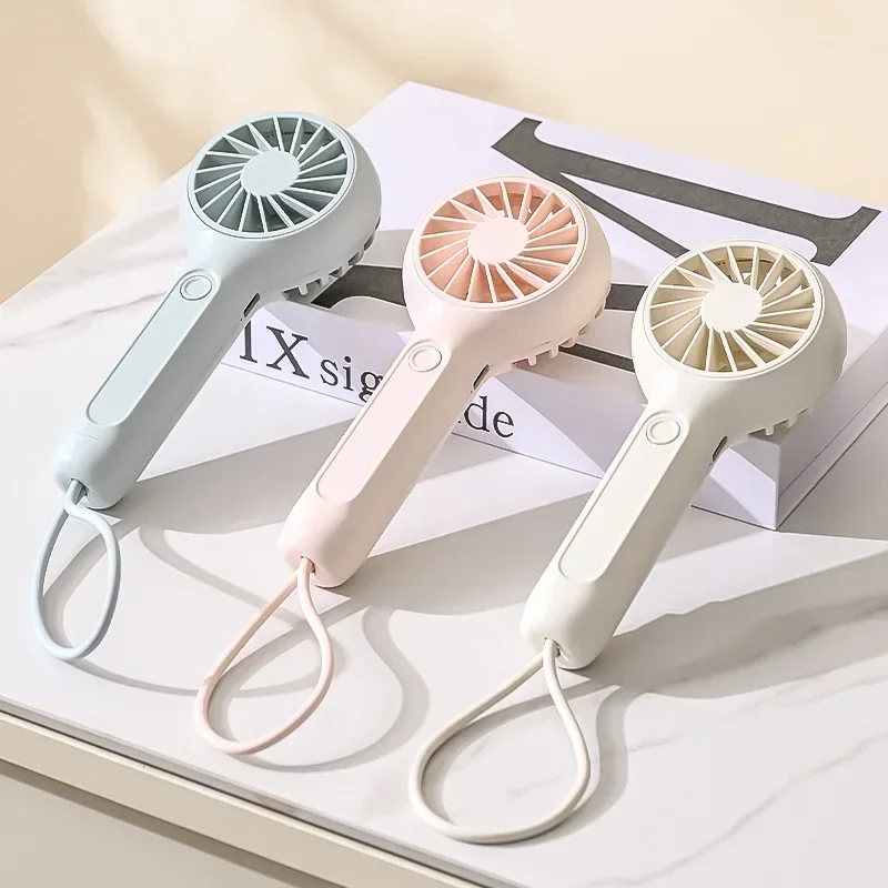 Mini Portable Fan Powerful Handheld Rechargeable 3 Speeds Lightweight Small Kid Girl Women Cute Travel Outdoor Indoor Commute