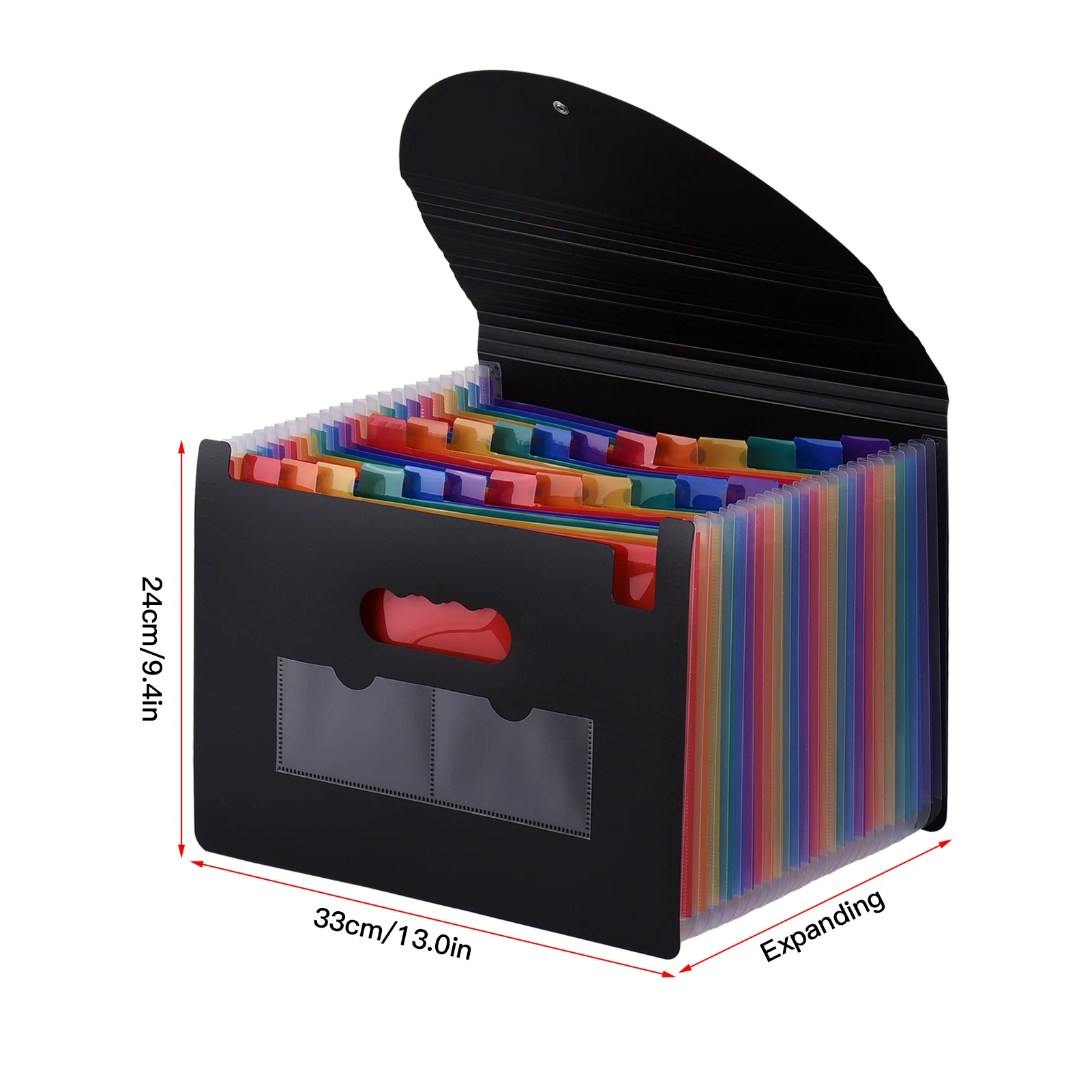 24 Pockets Expanding File Folder with Cover Accordian File Organizer Document Organizer Rainbow Color for Home Office School