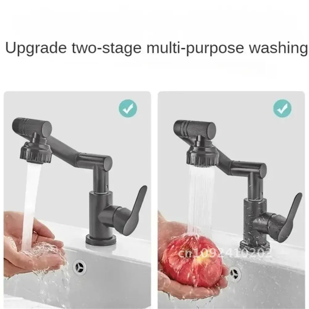 Faucet Rotating Robotic Arm Faucet for Both Hot and Household Cold Bathroom Washbasins Accessorie In Use Kitchen Universal