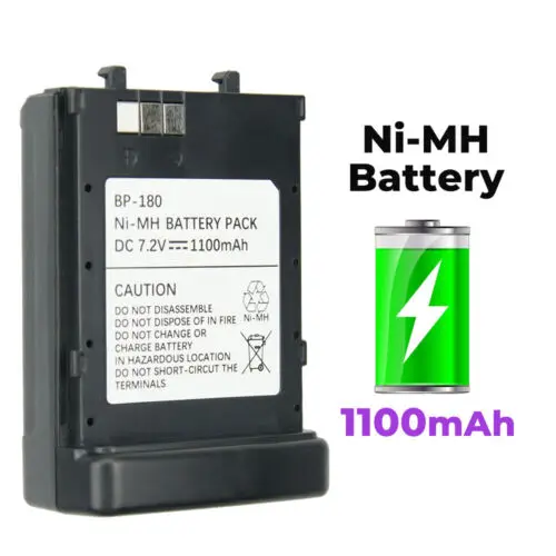 

10pcs NEW 7.2V 1100mAh NI-MH Battery Pack BP-180 for Radio Walkie Talkie ICOM IC-F3 IC-F4 IC-W31E IC-W32 Two Way Radio