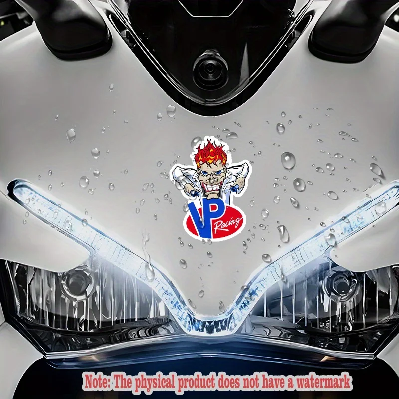 VP Racing شخصية كرتونية لهب رئيس سائق العاطفة سرعة ملصقات سيارة متينة للزجاجات أجهزة الكمبيوتر المحمولة هدية مثالية لأي #5