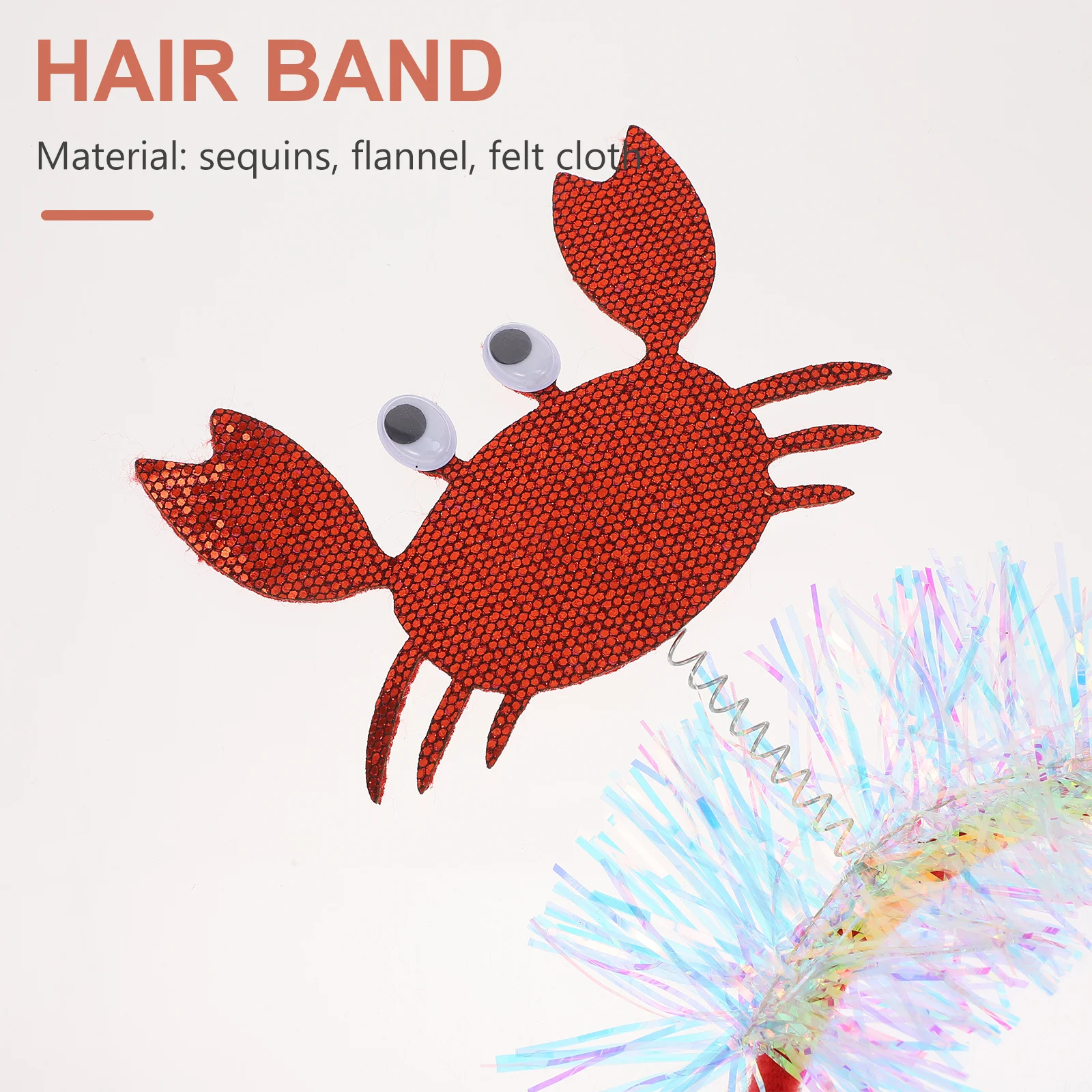 

2Pcs Lobster Crab Hair Hoops Marine Life Hairbands Party Costume Carnival Headdress Creative Prop Marine Life Hairbands