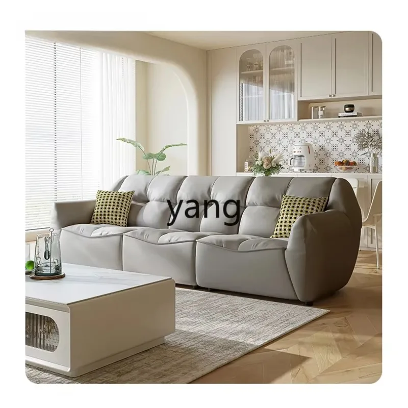 LTT light luxury cat scratching fabric sofa living room modern simple cream style high backrest