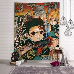 Anime Demon Slayer Anime Tapestry Indian Buddha Wall Decoration Witchcraft Bohemian Hippie Wall Hanging Sheets