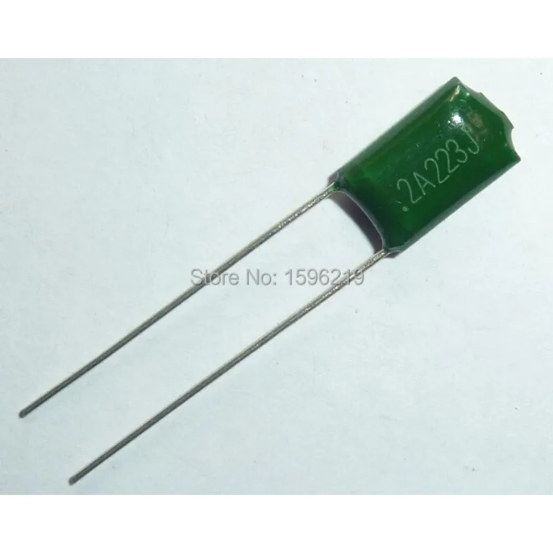 

500pcs Mylar Film Capacitor 100V 2A223J 0.022uF 22nF 2A223 5% Polyester Film capacitor - Free Shipping