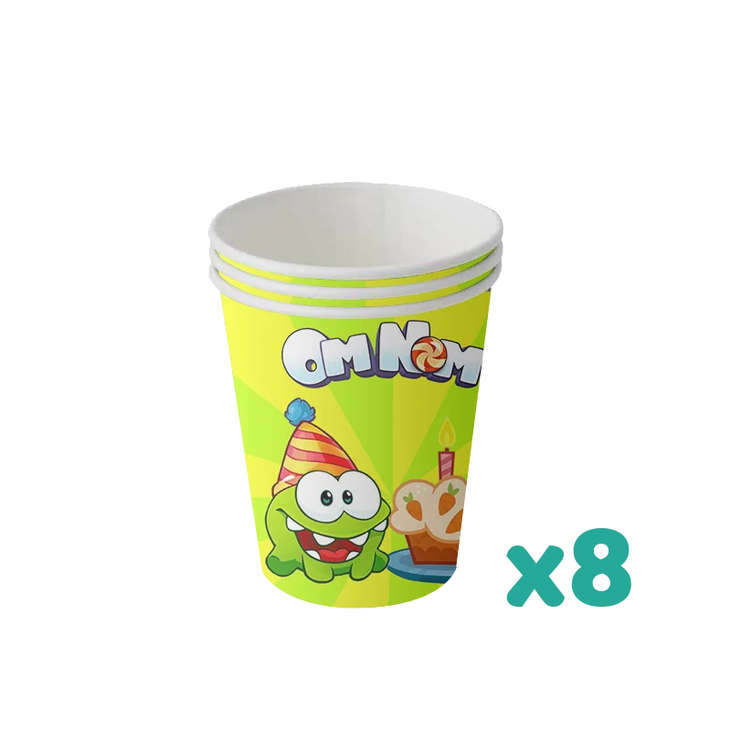 Om Nom Birthday Party Decorations Baby First TV Theme Supplys Banner Cups Plates for Kids