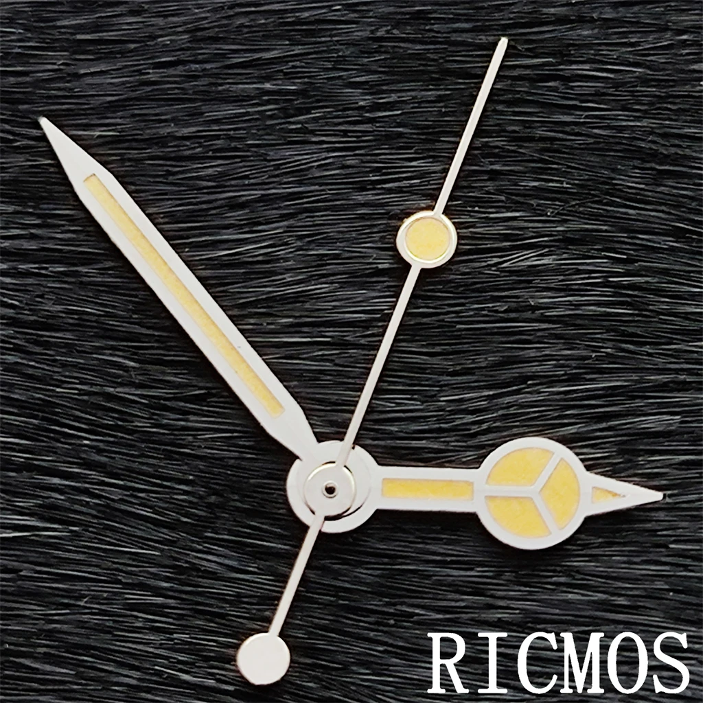 Watch Hands Silver/Yellow color Green Luminous hands Fit NH35 NH36 Miyota8215 ETA2824 ST2130 PT5000  Movement Replacement Parts