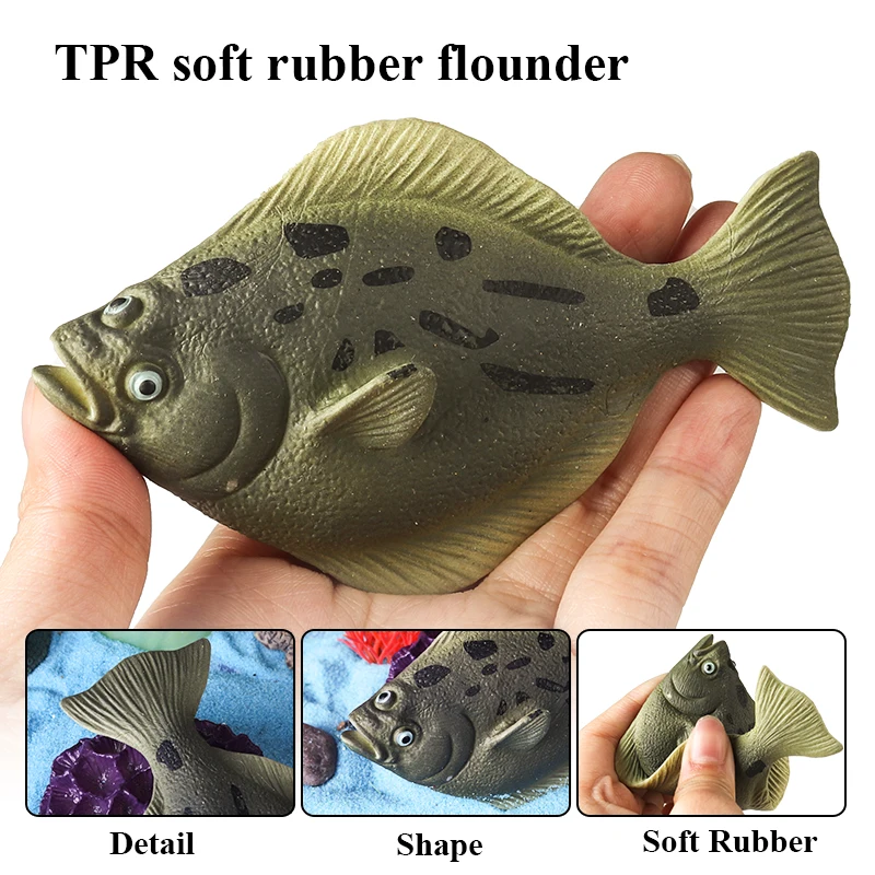 Oenux Meeresleben Tier Tintenfisch Krabbe Clownfisch Lionfish Seestern Hai Schmetterling Fisch Fliegender Fisch TPR Weiches Modell Spielzeug Kind Geschenk – Detail 11