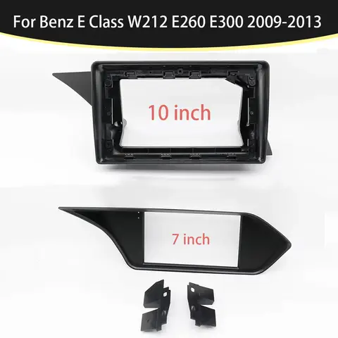 벤츠 E 클래스 W212 E260 E300 2009-2013 용 7/10 인치 자동차 프레임 근막 어댑터 안드로이드 라디오 오디오 대시 피팅 패널 키트 벤츠 E 클래스 W212 E260 E300 2009-2013 용 7/10 인치 자동차 프레임 근막 어댑터 안드로이드 라디오 오디오 대시 피팅 패널 키트