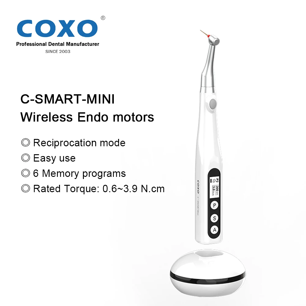 Dental Wireless Endo Motors COXO C-SMART-MINI Endodontic Motor 1:1 Push button Contra Angle Dental Instrument