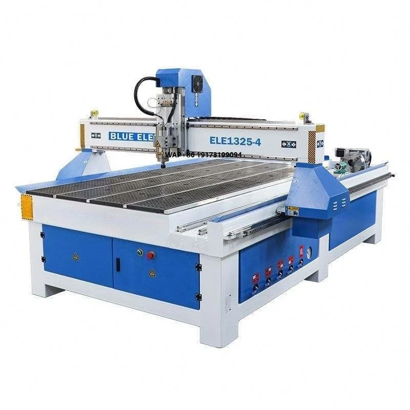 Blue Elephant 1325 CNC Router 4 Axis CNC Woodworking with Rotary Device for 3D Wood Stone Carving Cylinder Engraving Machine
