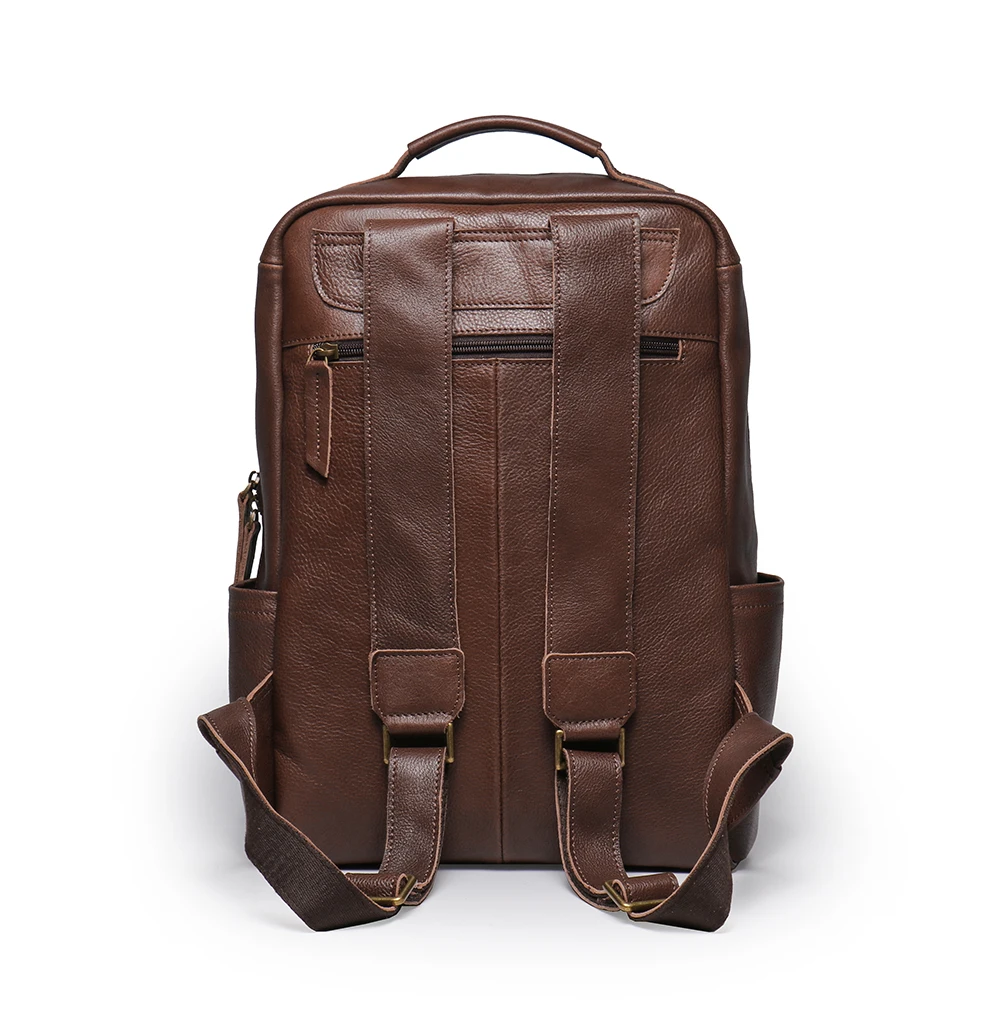 Hot Sell Vintage Genuine Leather For Men and Students ODM Male Laptop Backpack Outdoor Backpacks Custom Designer Travel Knapsack