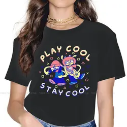 Play Cool Stay Cool TShirt For Girls PaRappa The Rapper Rhythm Game Tees Harajuku Female T Shirt Soft Summer Oversized