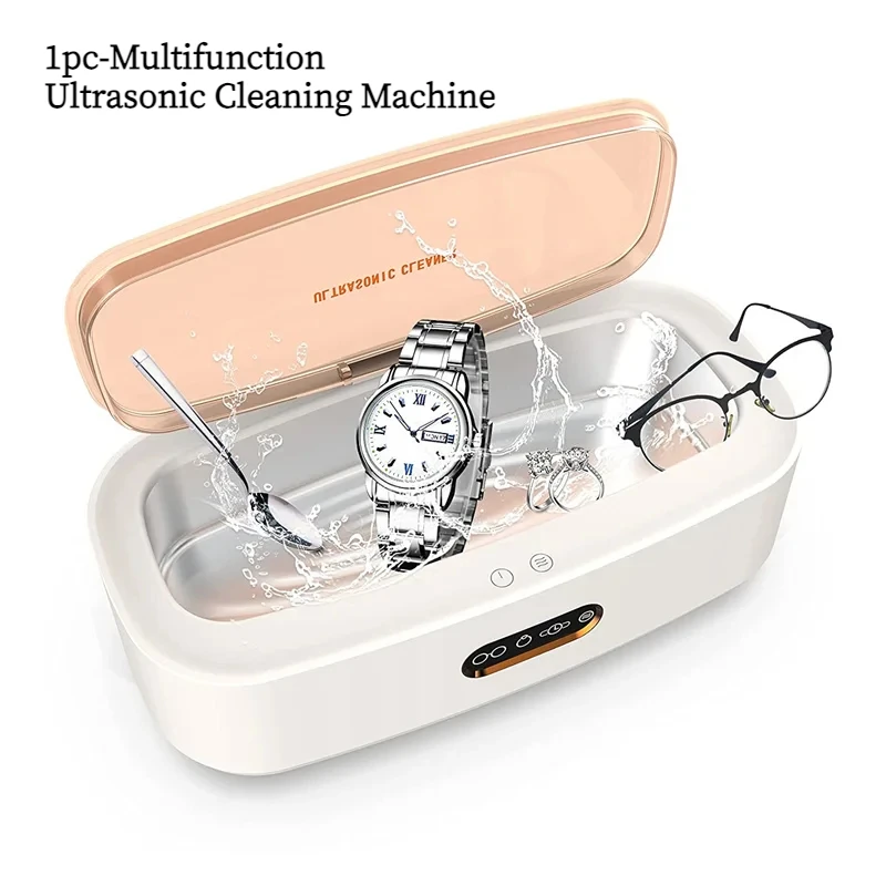 300ml Jewelry Ultrasonic Cleaner 43000Hz High Frequency Ultra Sonic Cleaning Machine 360° Deep Cleaning Box for Glasses Watches